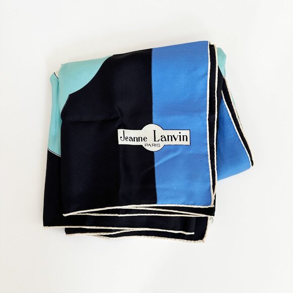 Jeanne Lanvin - 100% Silk Scarf - Picture 3 of 4
